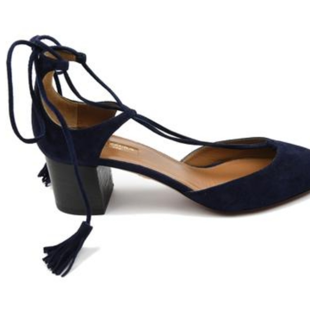Aquazzura Boheme Tassel Pump Suede 50mm - Picture 4 of 7